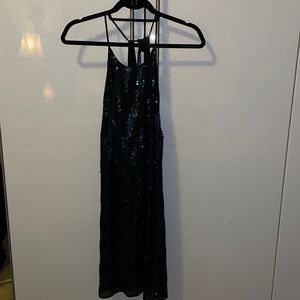 Rory Beca Sequin Halter Dress “Onyx” Size XS-1